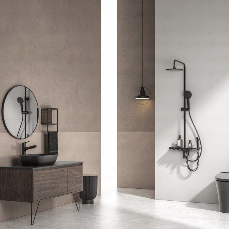 Душевой комплект Diiib Shower Set Compression Black Diamond Series Черный DXLY006