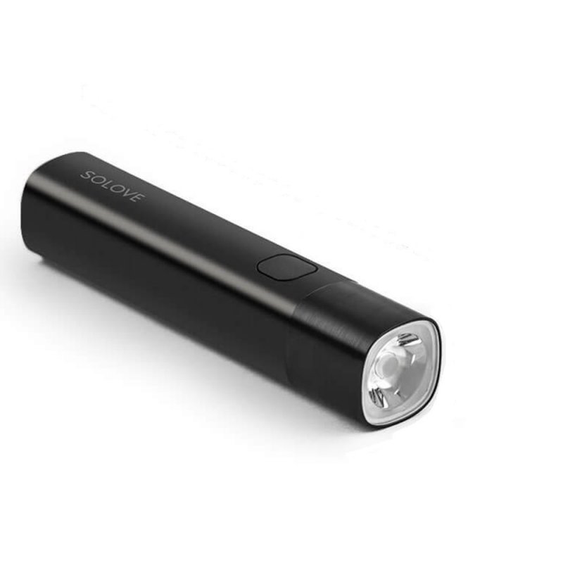 Фонарь SOLOVE X3 USB +3000mA Power Bank- Black