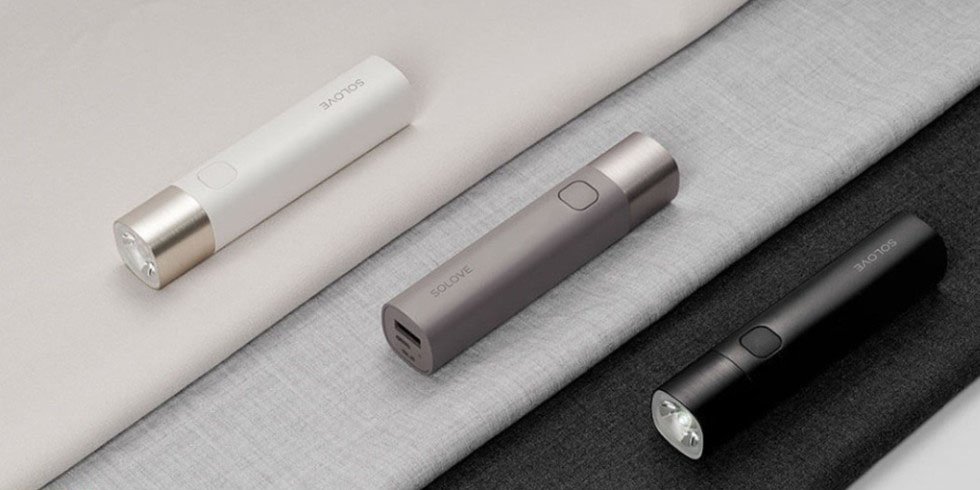 Портативный фонарик SOLOVE X3 Portable Flashlight Power Bank (розовый, Micro USB) Портативный фонарик SOLOVE X3 Portable Flashlight Power Bank (розовый, Micro USB)