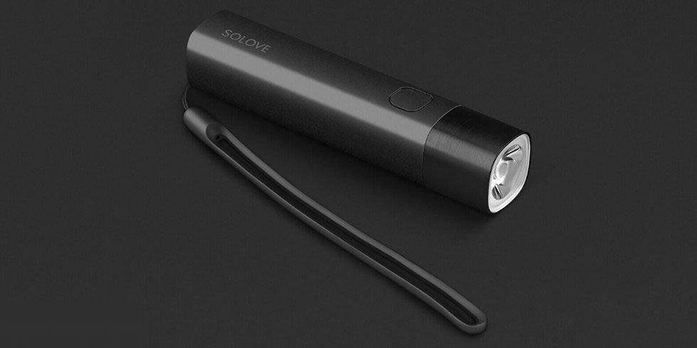 Портативный фонарик SOLOVE X3 Portable Flashlight Power Bank (розовый, Micro USB) Портативный фонарик SOLOVE X3 Portable Flashlight Power Bank (розовый, Micro USB)